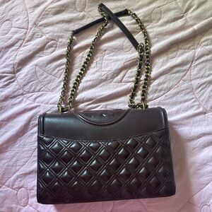 Elegant Black Quilted Chain Shoulder Bag